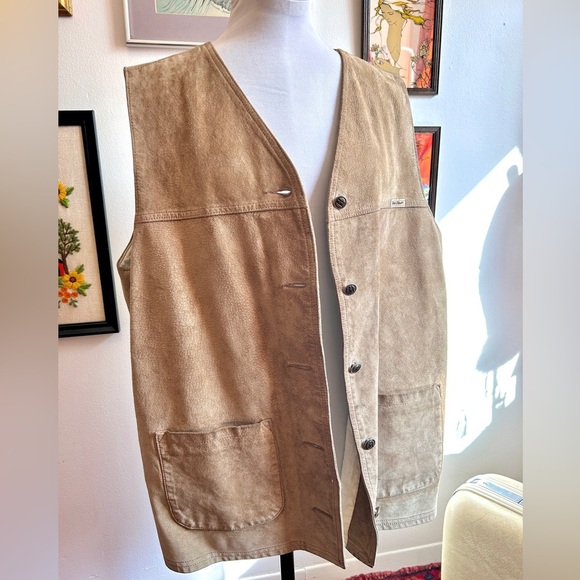 Vintage 80s/90s W&W Wash & Wear Washable Suede Vest – Unisex – Canadian Made - Picture 7 of 10